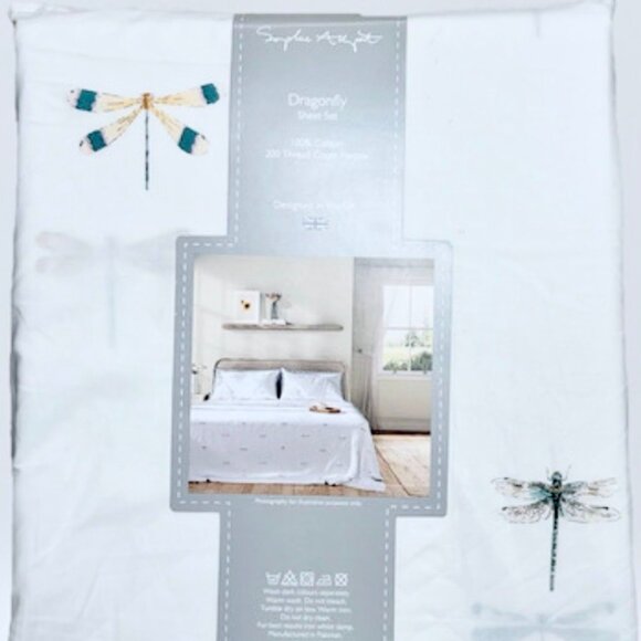Sophie Allport London KING SIZE DRAGONFLY Sheet Set - 100% Cotton